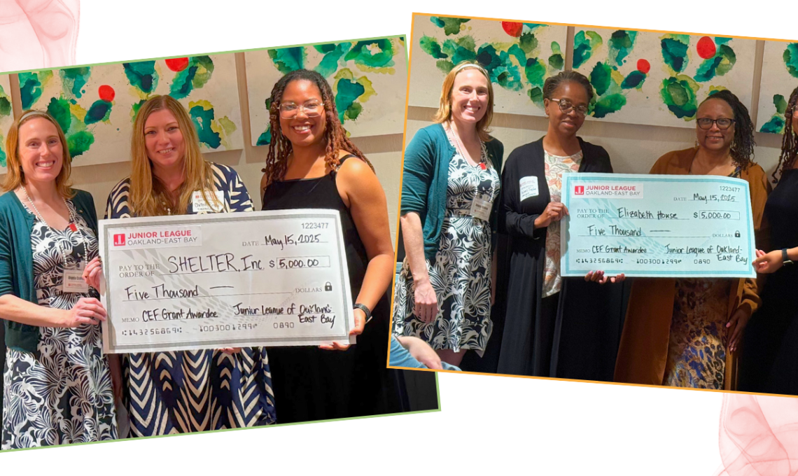 JLOEB check presentation for our 2025 CEF grant recipients at our May Celebration.