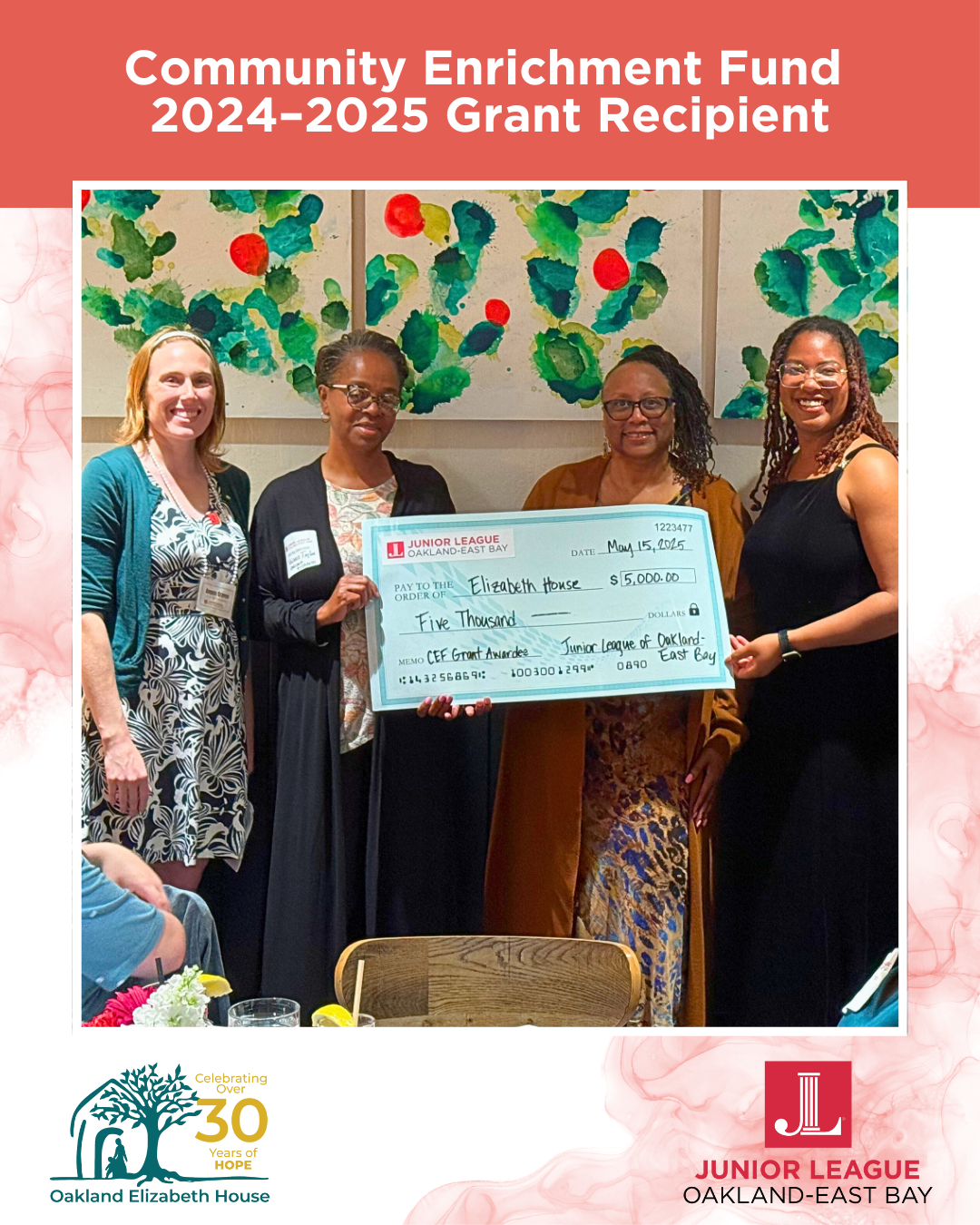 JLOEB Community Enrichment Fund 2024–2025 Grant Recipient: Oakland Elizabeth House